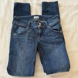 VTG HUDSON DENIM Dark Wash COLLIN FLAP SKINNY JEANS Sz 24 Womens USA
